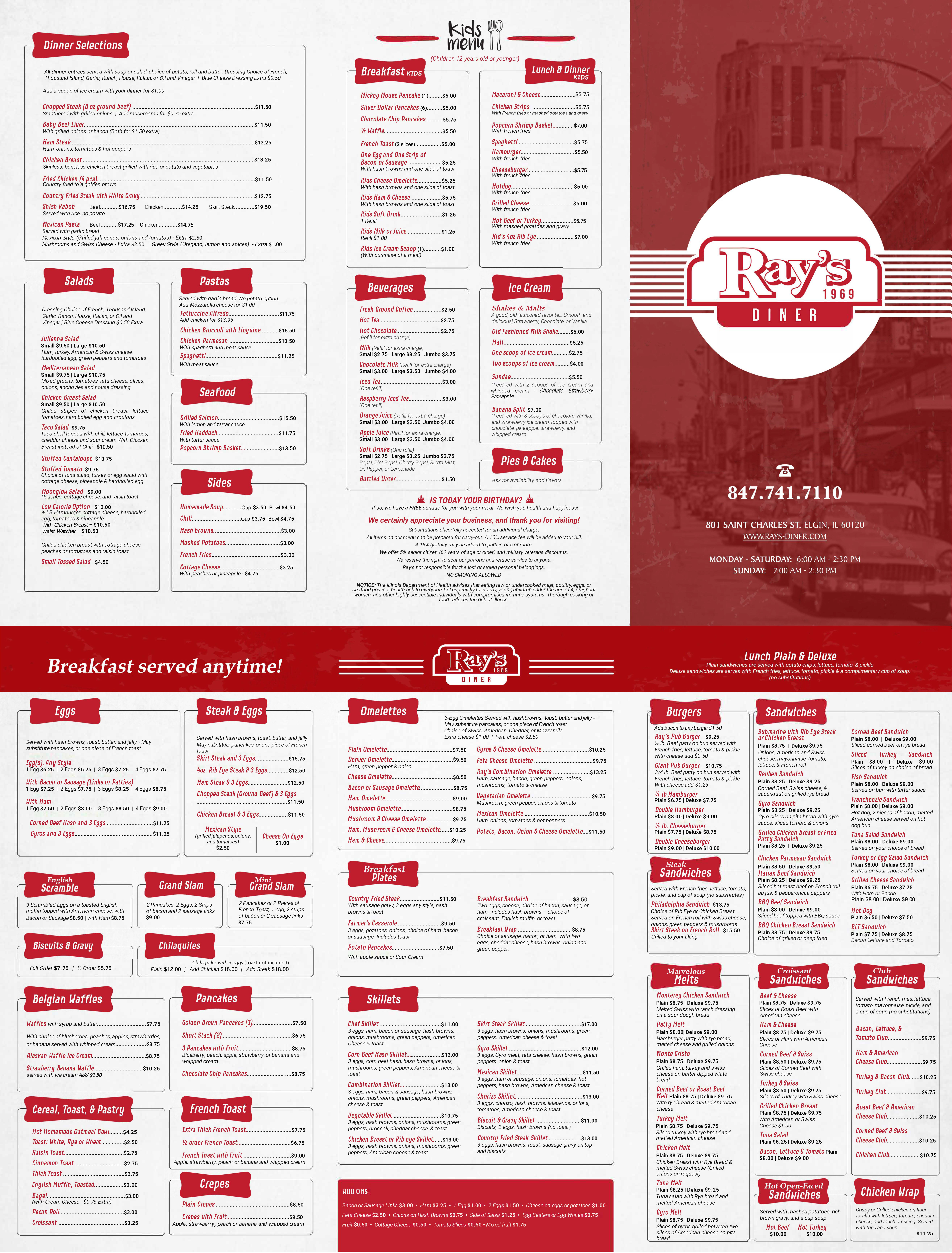 Rays-Menu-OFFICIAL-2022 Rev 6 Rays-Menu-OFFICIAL-2022 Rev 6